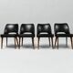 Série 4 chaises scandinave - vintage 1960 1970