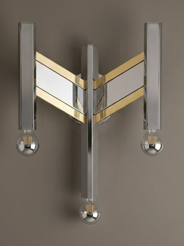 3-light wall lamp – G. Sciolari for Boulanger – Circa 1970