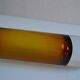 Vintage 70s 1970s roll vase, two-tone amber blown glass