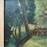 Oil painting, woods, signed Bertin 1932, framed