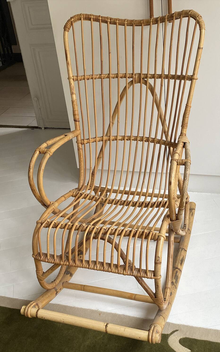 rocking-chair en osier