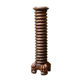 Column, carved walnut press screw, 19th century