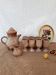 Vintage stoneware 8 mazagrans teapot and milk jug set