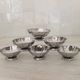 Dessert / ice cream bowls in 18/10 stainless steel, Guy Degrenne style, flower shape.