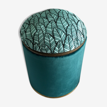 Pouf vintage coffre de rangement