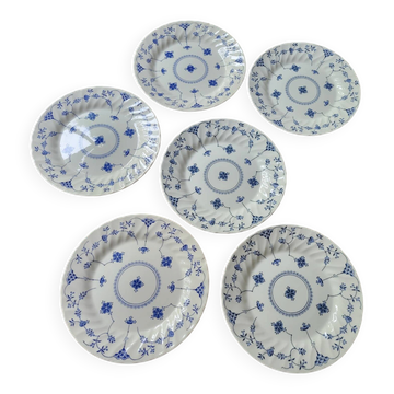 6 assiettes plates Queen's England 1970