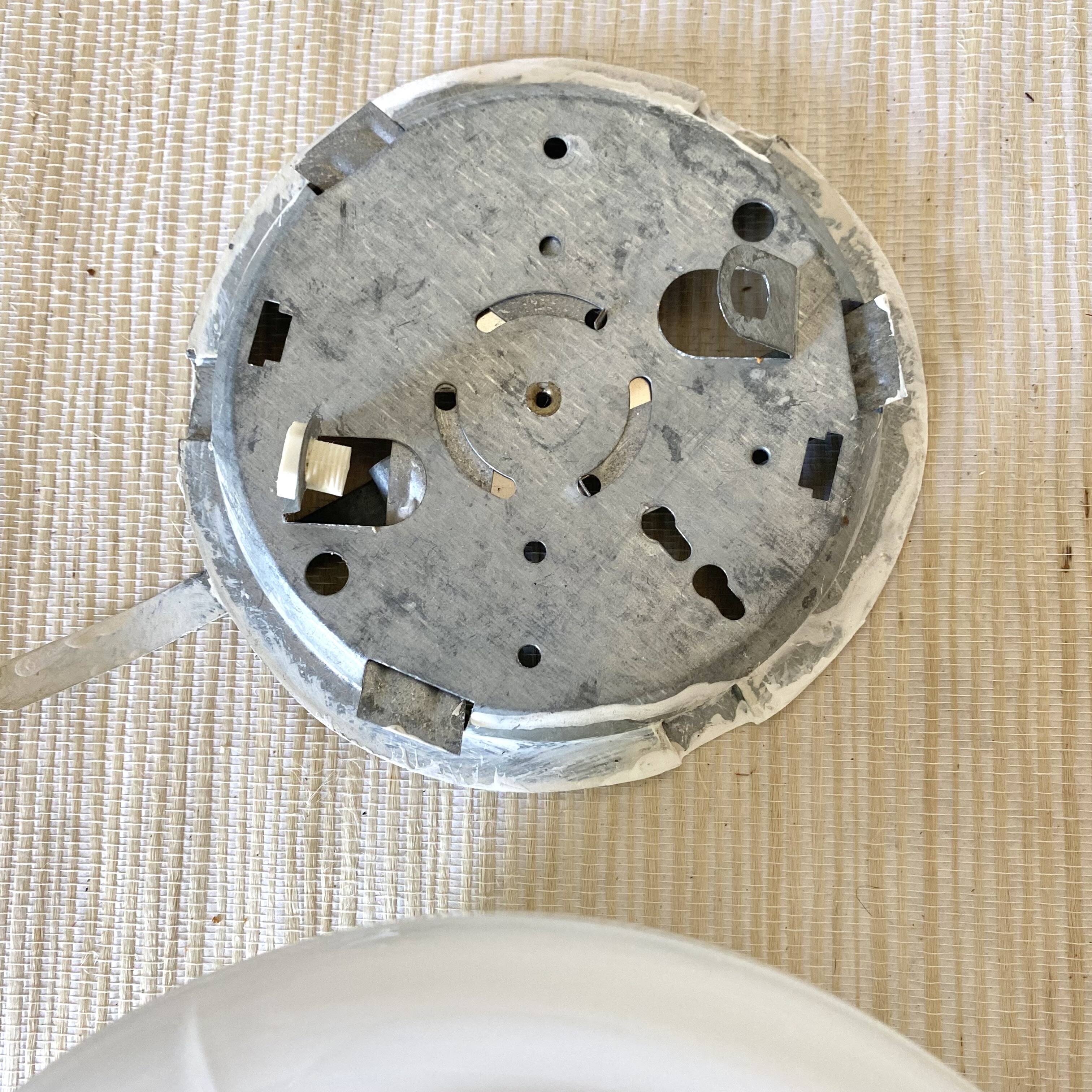 Round vintage opaline ceiling light, curved