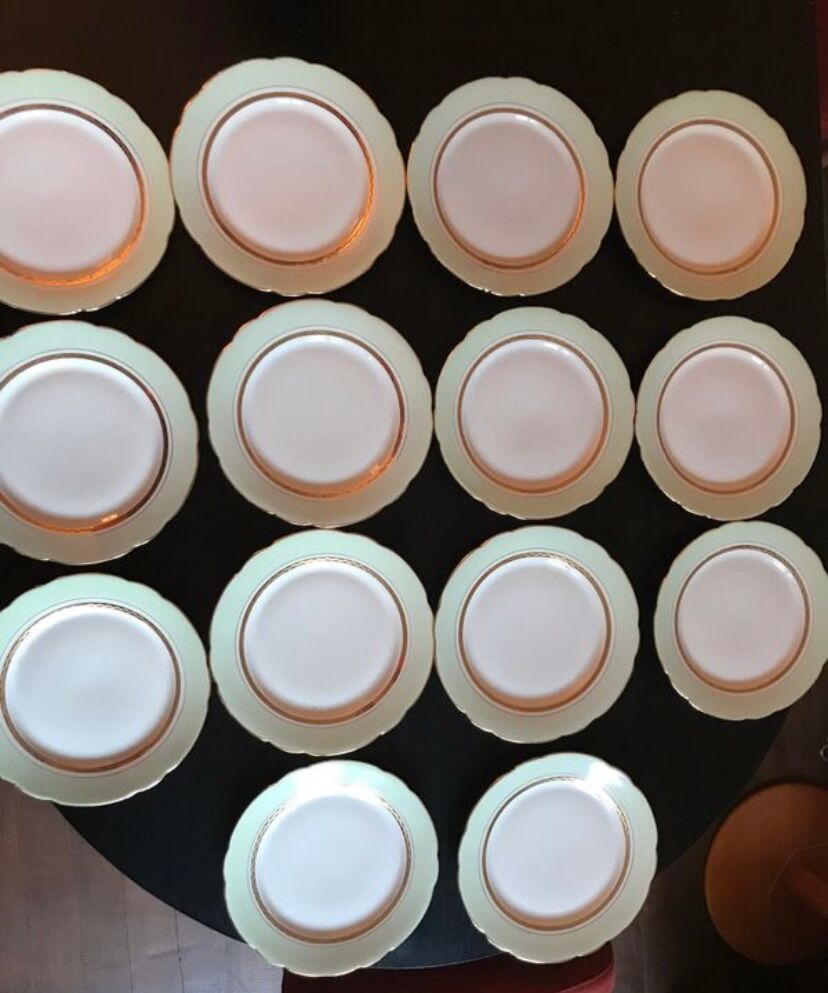 Lots plates French porcelain LJ Cie