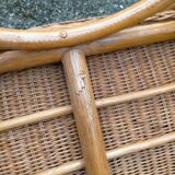 Vintage rattan bench