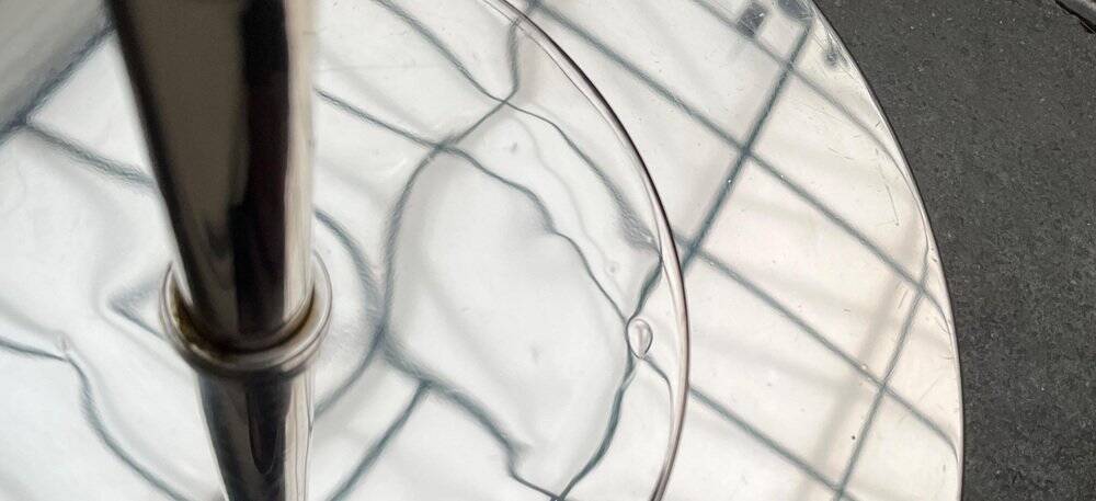 Spherical chrome and glass planetary floor lamp from the mid-century German space age by Doria Leuchten, 1960s.