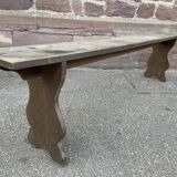 Rustic oak farm bench 1900s