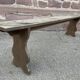 Rustic oak farm bench 1900s