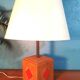 Scandinavian lamp in wood and ceramic, 1970s