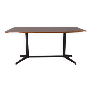 Table vintage en bois des années 1960 conçue par Carlo Ratti pour Lissoni.