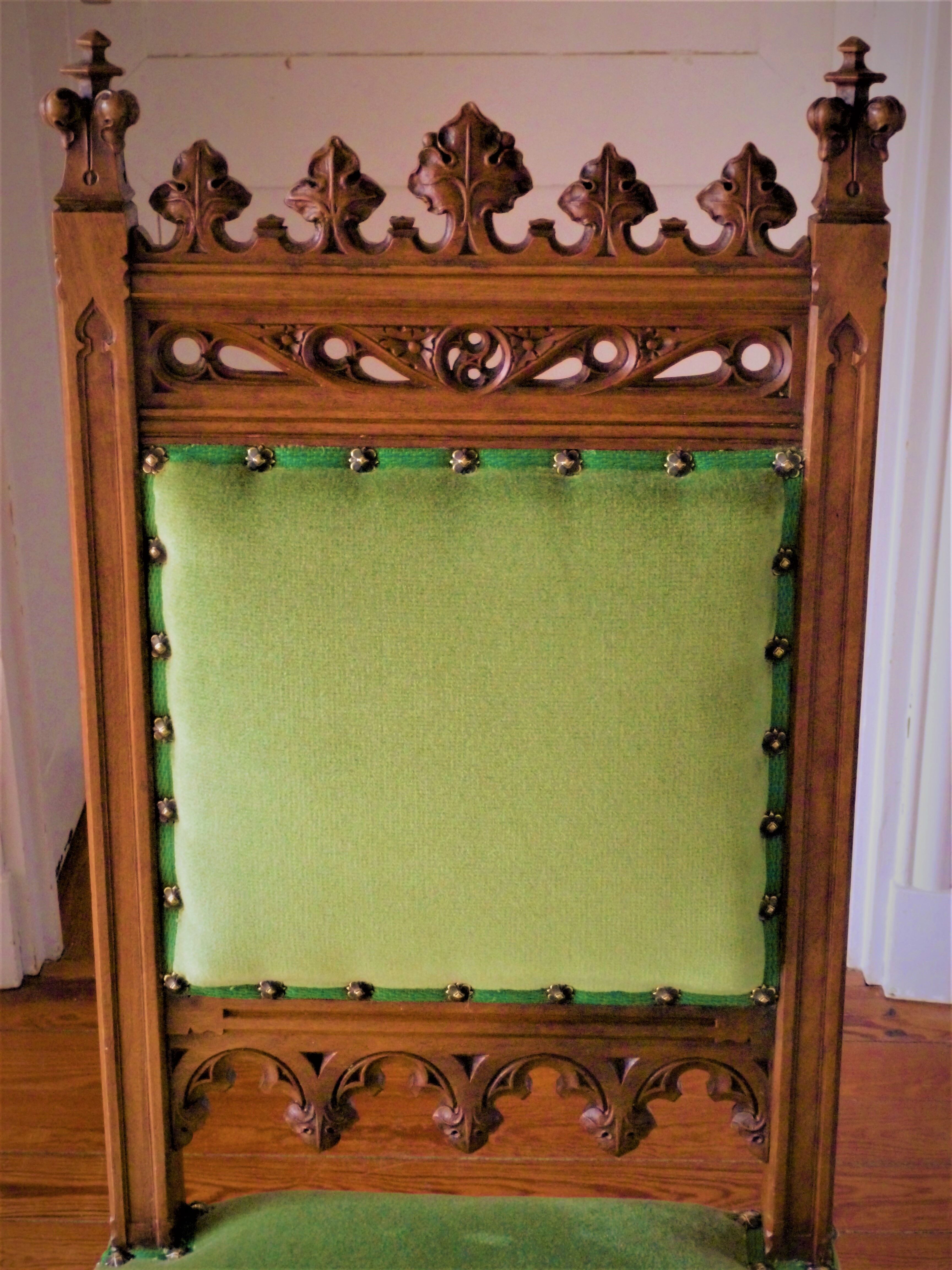 Pair of neo-Gothic chairs 19th century