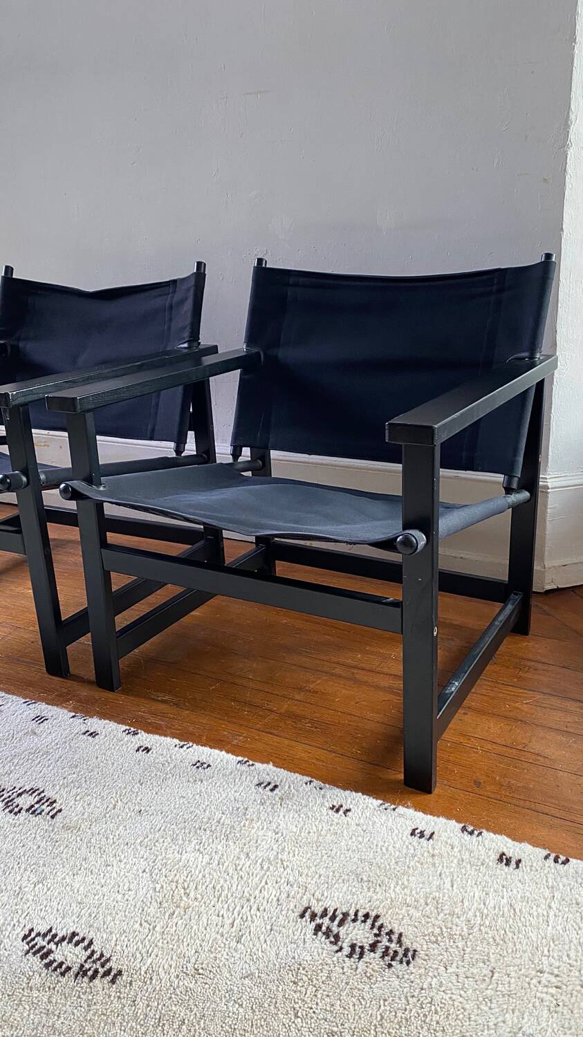 Pair of Hyllinge Møbler armchairs Denmark 1970