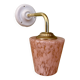 Applique tulipe vintage en verre de Clichy rose