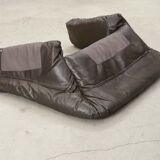 Comfortable Leolux Seal Brown Leather Lounge Chairs The Netherlands 1970s