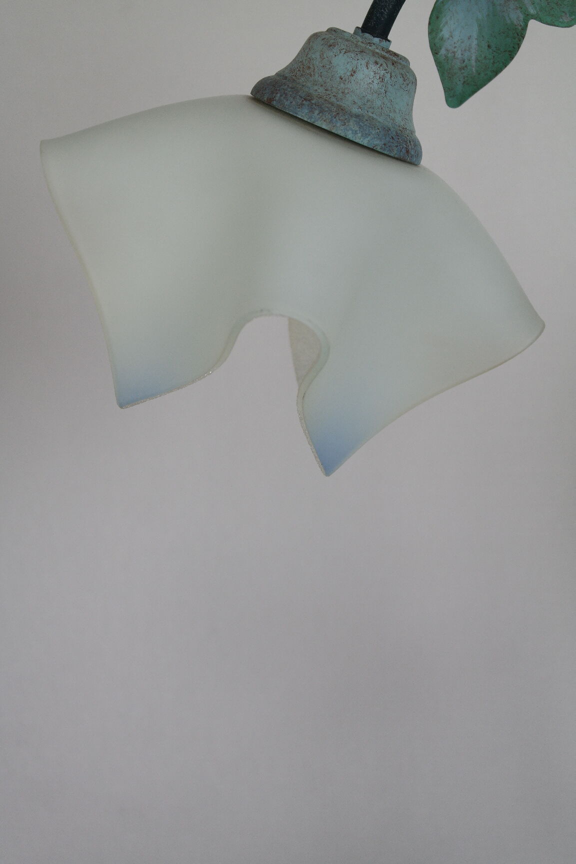 Table lamp in metal and frosted glass by Jean-Pierre Ryckaert, collection "Louisiane" 60's