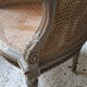 Bergere Louis XVI in wood and double canning