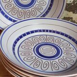Five vintage MBFA PORNIC ceramic soup plates Daphné service