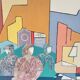 20th Century Vintage Abstract Oil on Canvas Signed Painting