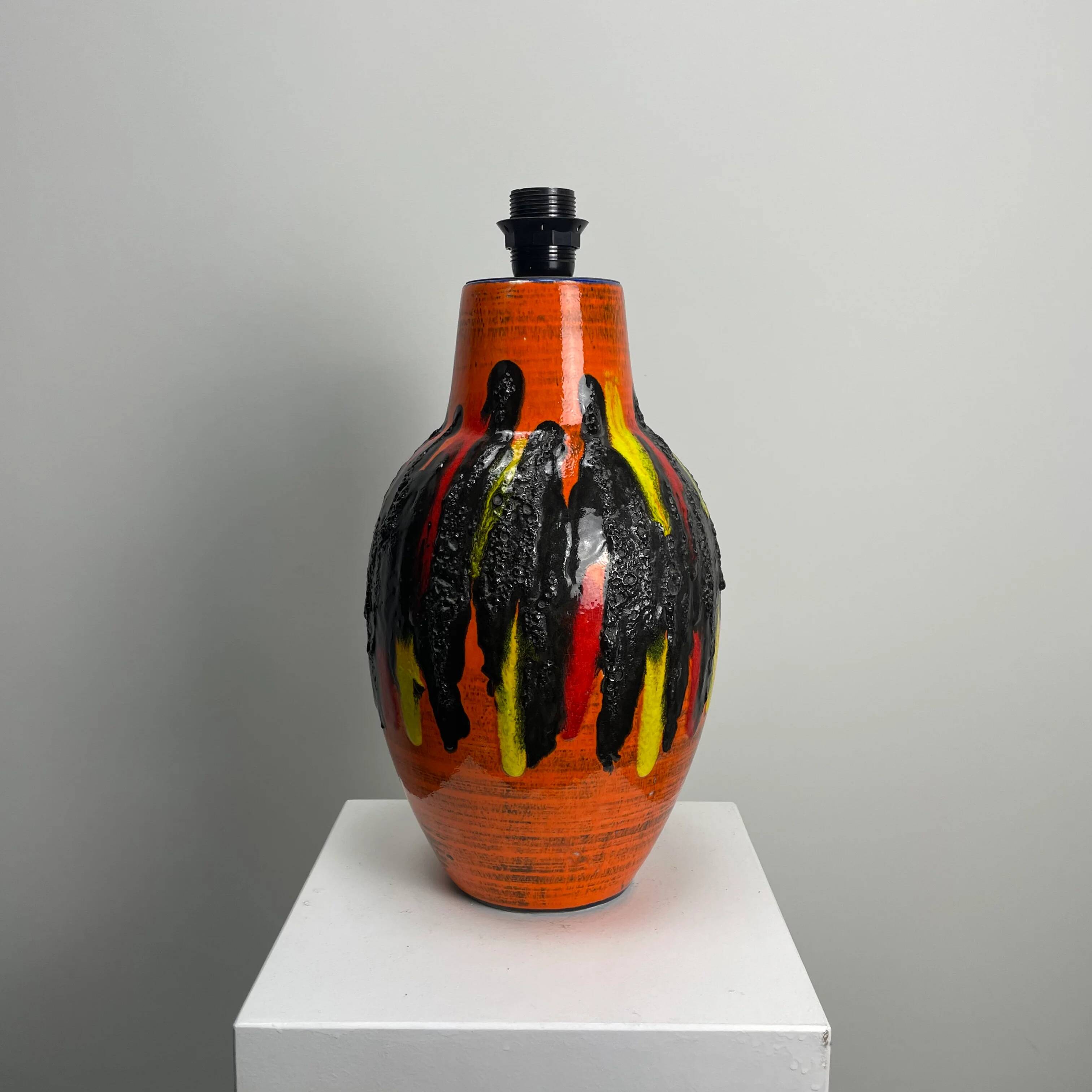 Ceramic table lamp by Scheurich from West Germany 1960