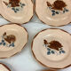 6 old flat plates made in france digoin sarreguemines