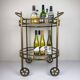Vintage French brass bar cart, 1950s