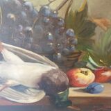 Still Life with Grapes and Game, signed, 1913