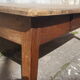 Raw wood farm table coffee table
