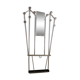 Vintage aluminum wall coat rack.