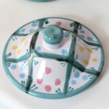 Covered ceramic pots La Roue Vallauris, 60s