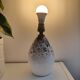 Vintage lamp base in glazed ceramic