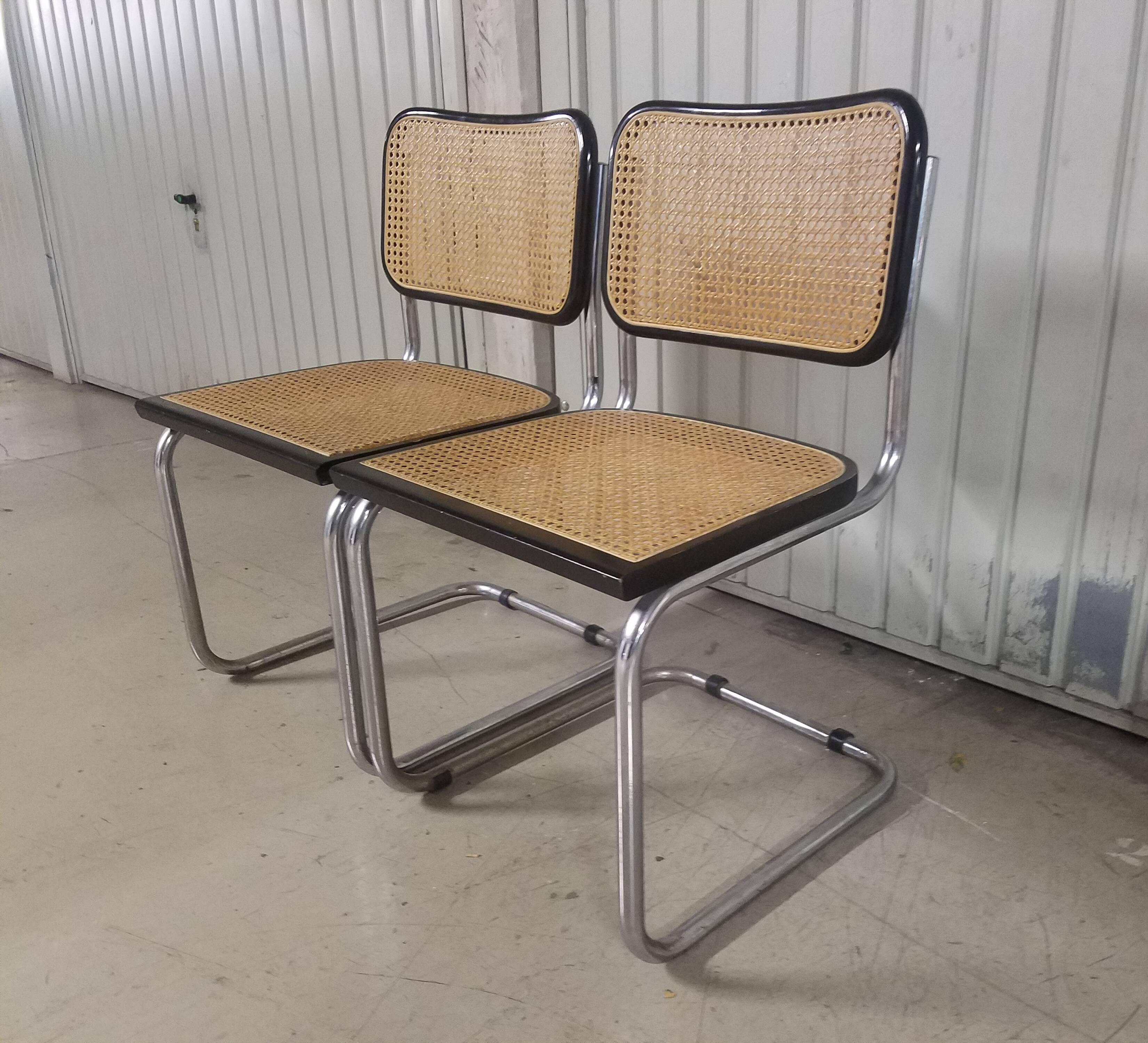 Paire de chaises Cesca B32 de Marcel Breuer