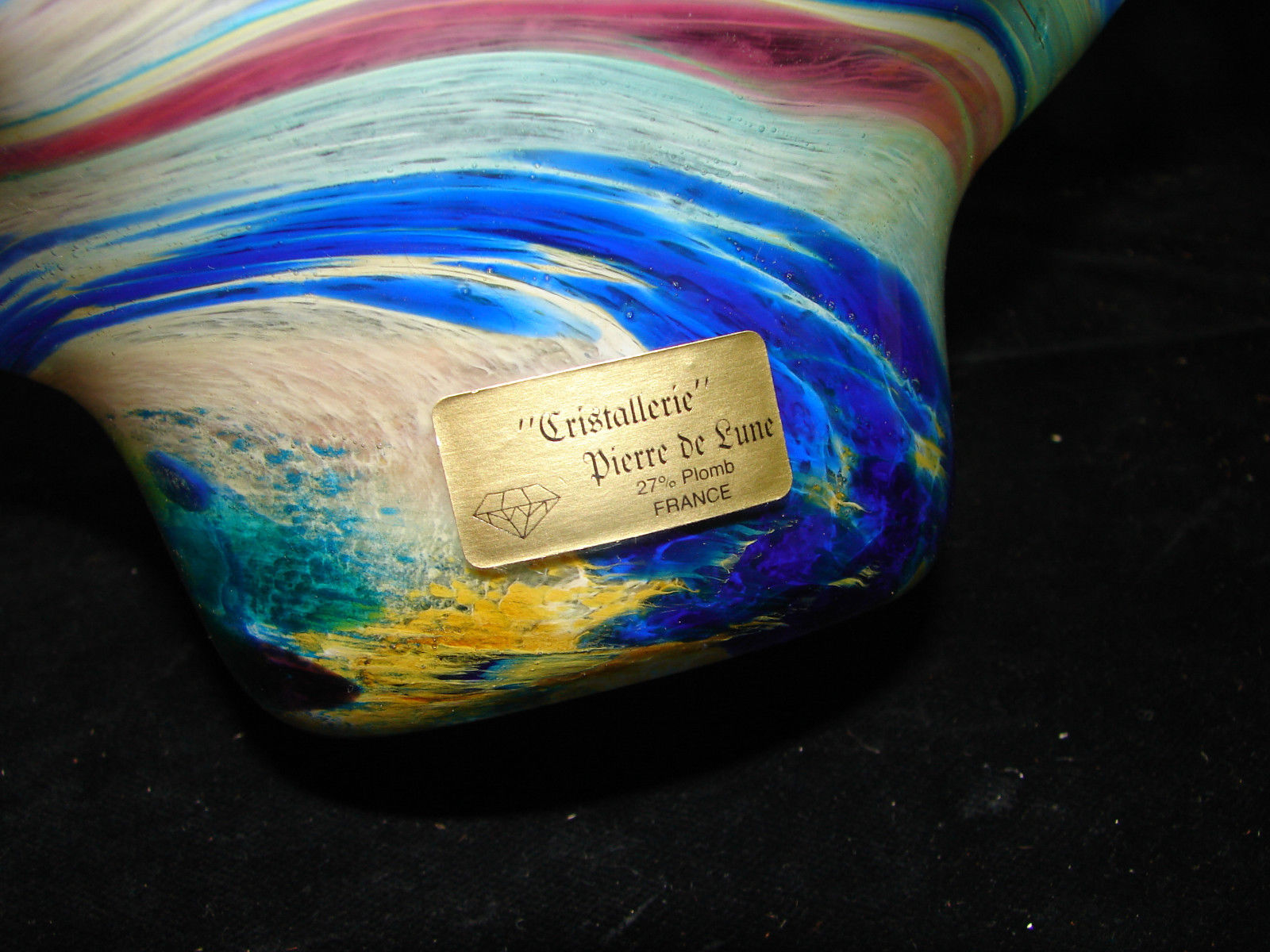 Empty glass paste pocket crystallized moonstone