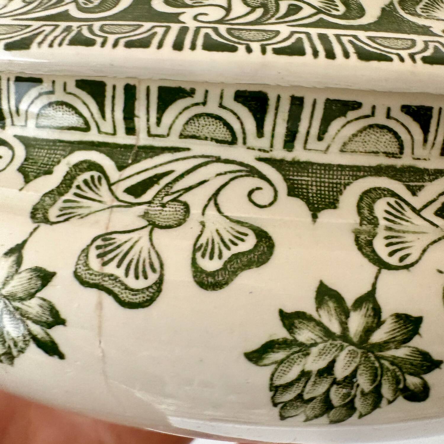 Vintage ironstone tureen and dish - Trèfle de Badonvillier model