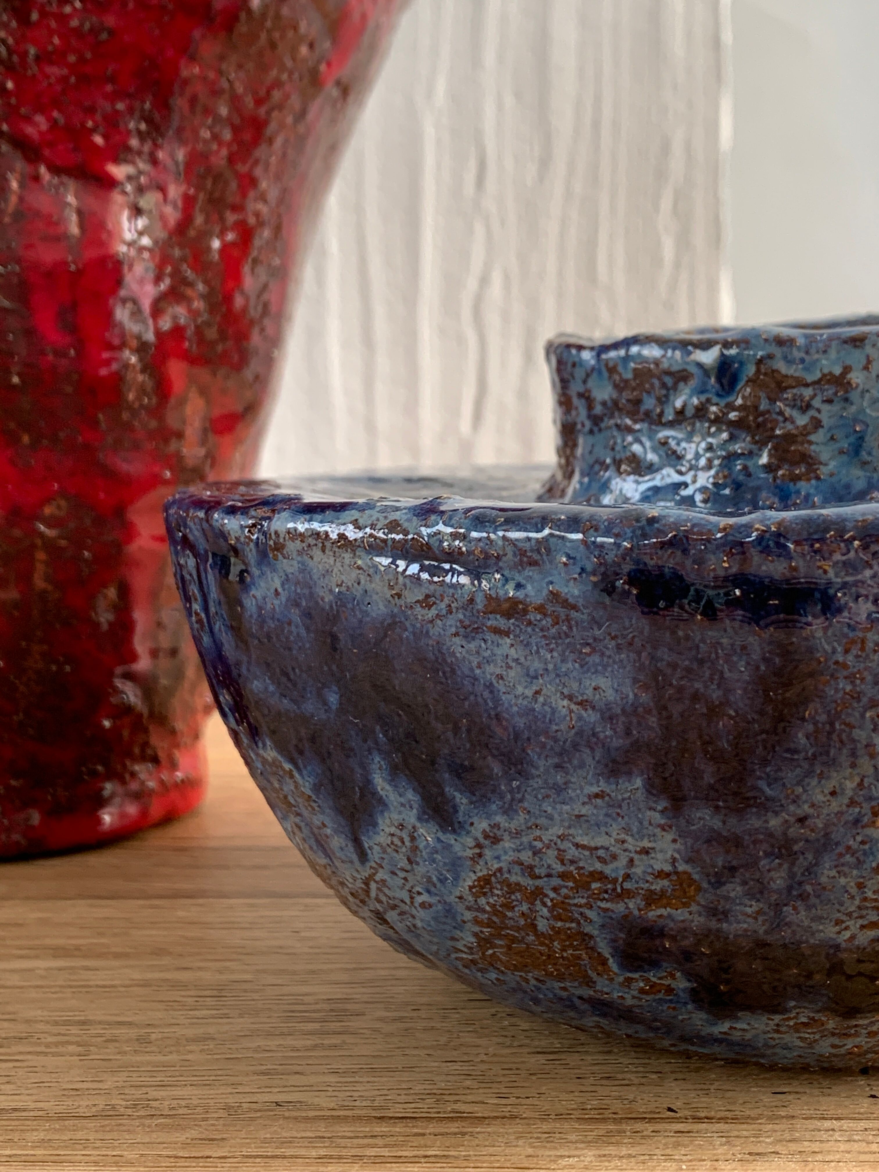 Lot 2 ceramic vases, circa 1970