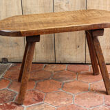 Brutalist oak coffee table