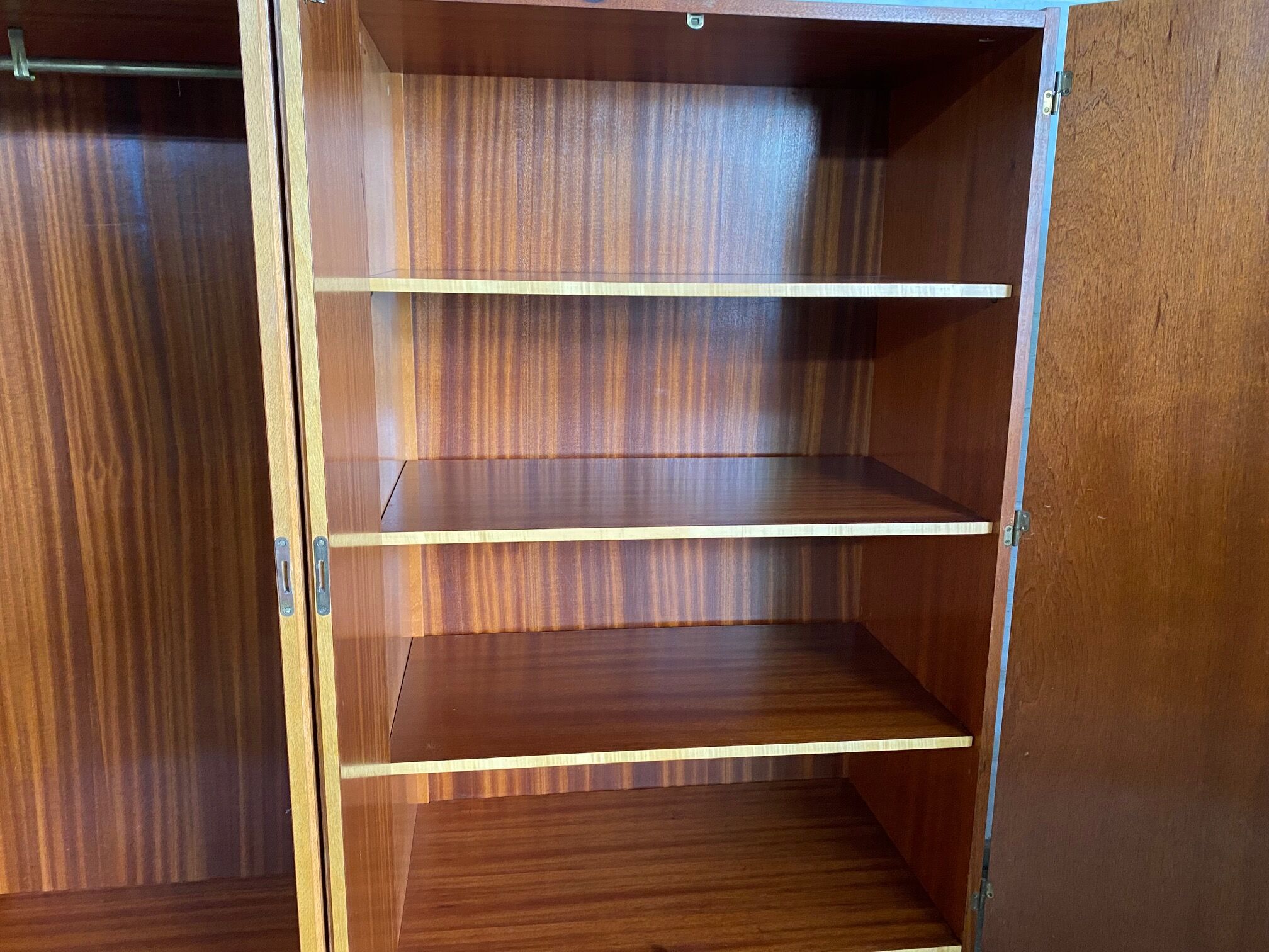 Scandinavian teak wardrobe storage cabinet 60s