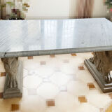 Jean-Charles Moreux style marble and stone table
