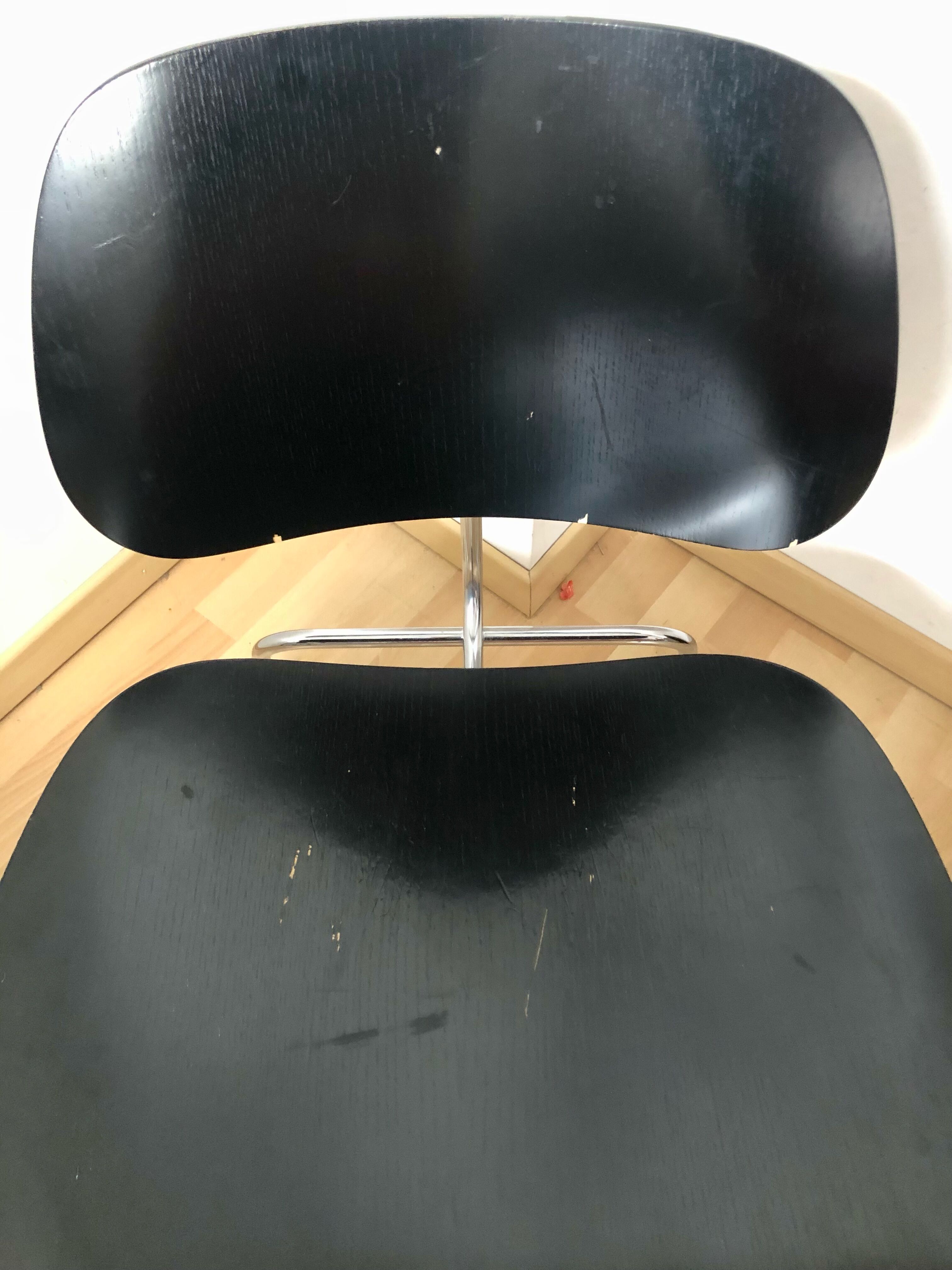 Pair of Eames LCM Plywood armchairs at Vitra signed