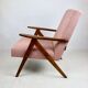 Vintage armchair B-310 VAR pink structural boucle 1970s - 2 pieces available