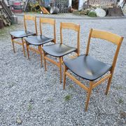 4 chaises scandinave en hêtre des années 60