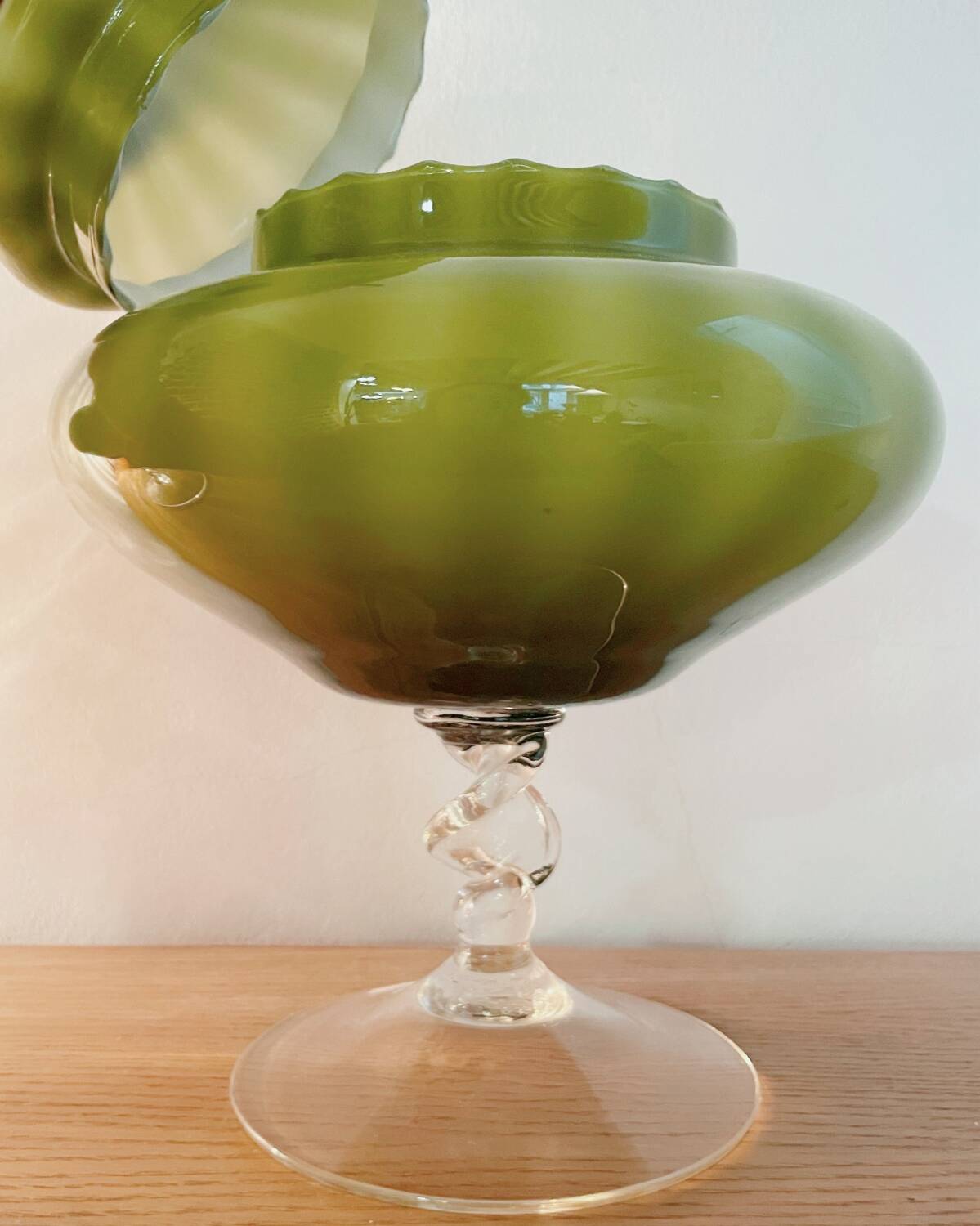 Empoli glass bonbonnière 60s-70s