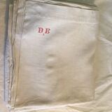 Monogrammed linen sheet