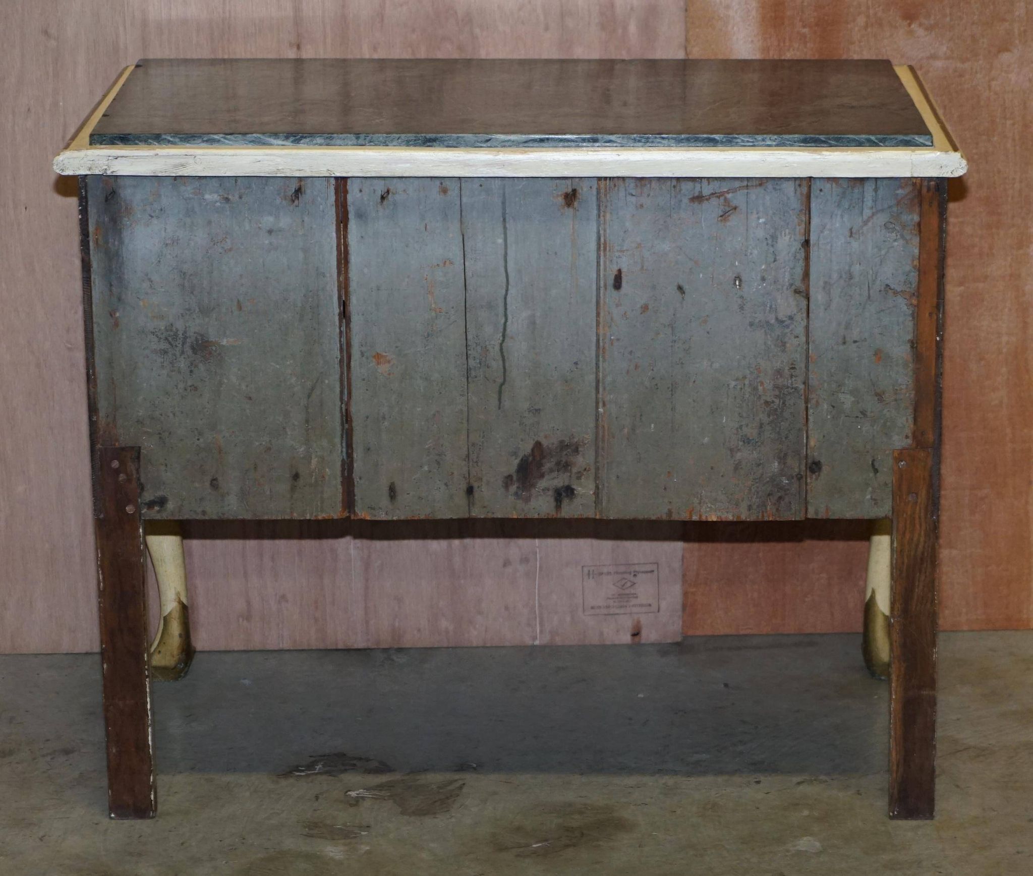 Chinoiserie Buffet with Marble Top in Chippendale Style