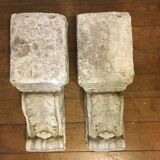 Stone wall lamp consoles