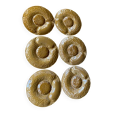 6 assiettes artichauds de Gien