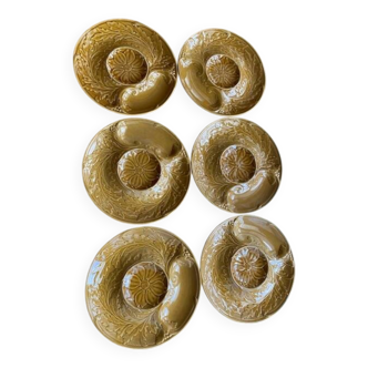 6 assiettes artichauds de Gien